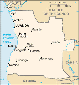 Angola Basic Map