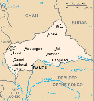 Central African Republic Basic Map