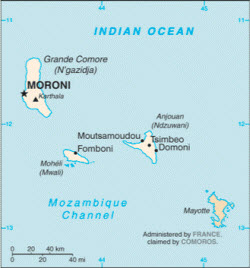 Comoros Basic Map