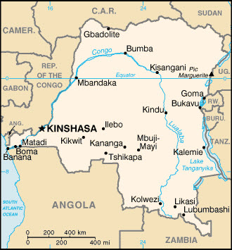 Democratic Republic Of the Congo Basic Map