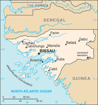 Guinea Bissau Basic Map