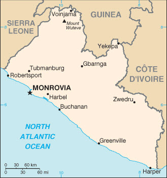 Liberia Basic Map