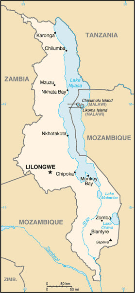 Malawi Basic Map