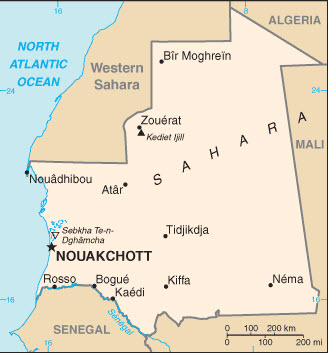 Mauritania Basic Map