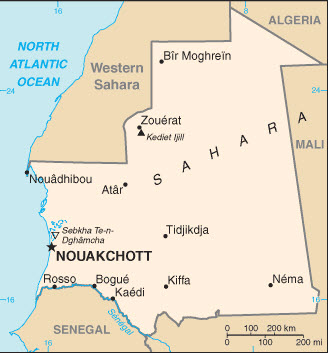 Mauritania Basic Map