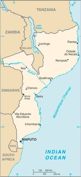 Mozambique Basic Map