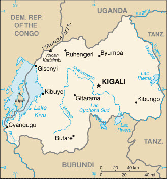 Rwanda Basic Map