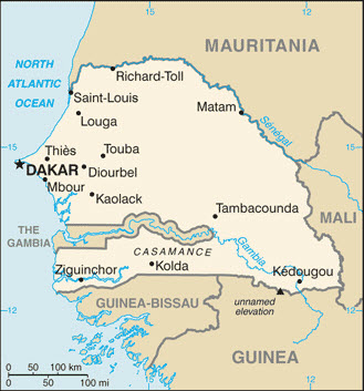 Senegal Basic Map