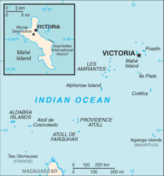 Seychelles Basic Map