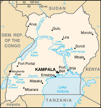 Uganda Basic Map