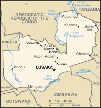 Zambia Basic Map